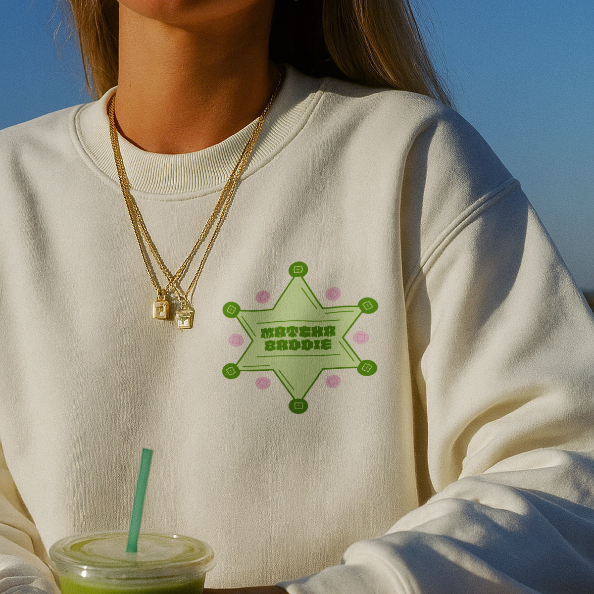 Matcha Baddie Badge